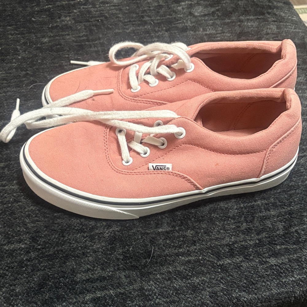 Vans Blush Canvas Shoes with White Accents